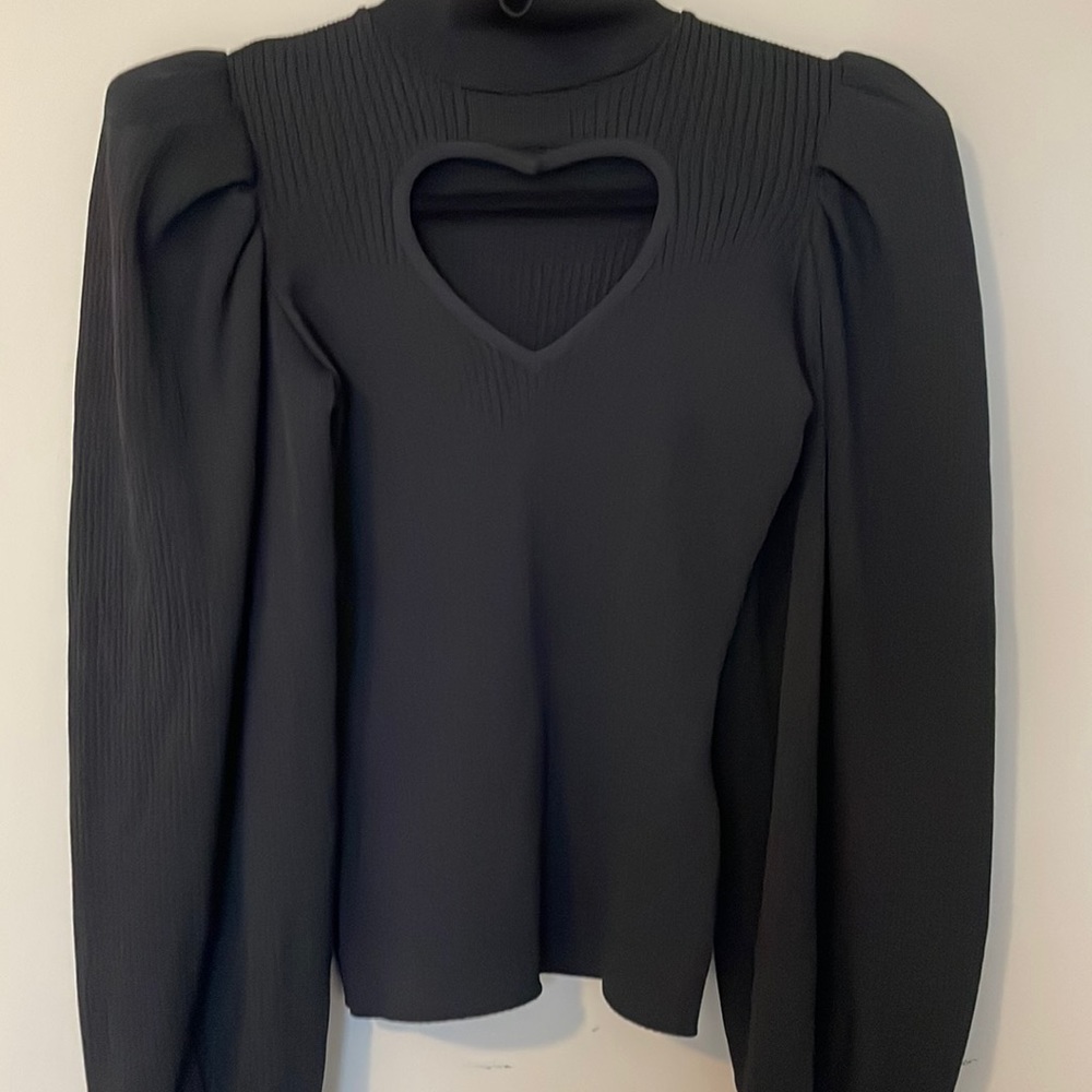 MSGM Cutout Heart Sweater